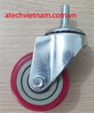Bánh xe cọc vít phi 100 xoay không khóa 
