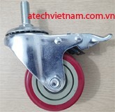 Bánh xe phi 100 xoay khóa cọc vít